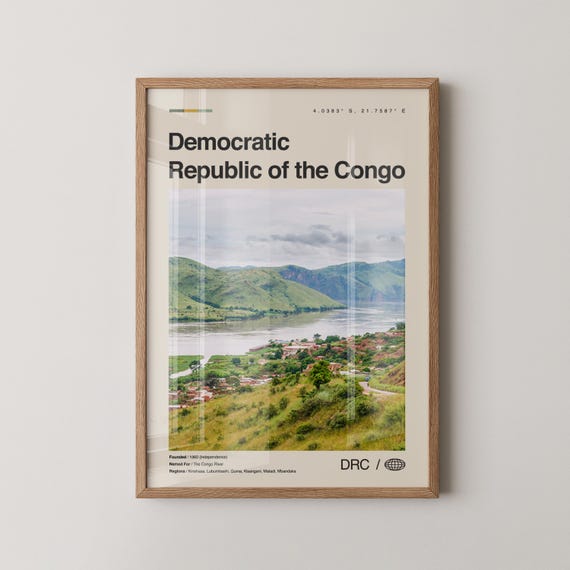 Democratic Republic Of The Congo Print Wall Art Poster Photo Decor Africa