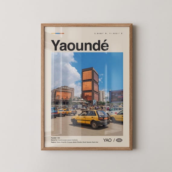 Yaounde Print Yaound Wall Art Poster Photo Dcor Cameroon Africa
