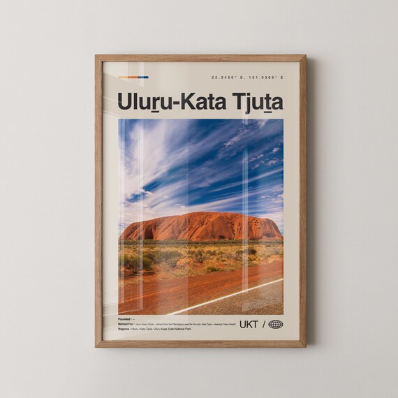 Uluru Kata Tjuta National Park Poster of the Iconic Red Rock