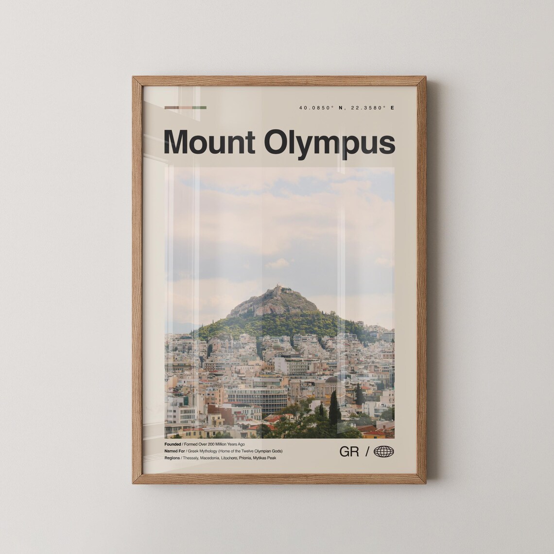 Mount Olympus Greece Mythology Mountain Legend Photo Travel Poster
