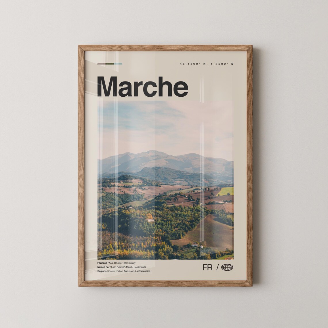 Marche Print Wall Art Poster Photo Dcor Map France