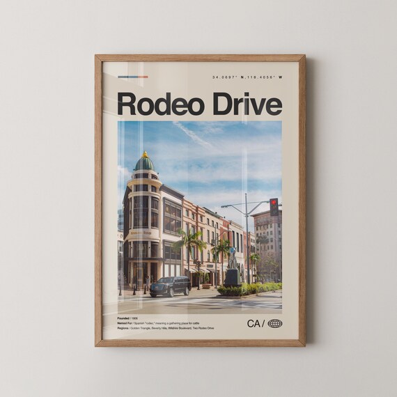 Rodeo Drive Beverly Hills California Luxury Travel Art Poster