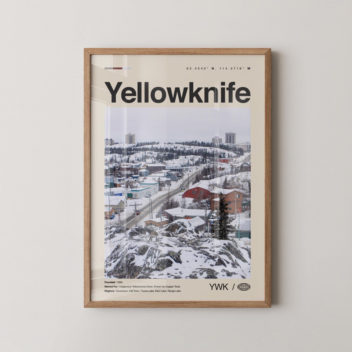 Yellowknife Travel Poster, Northwest Territories