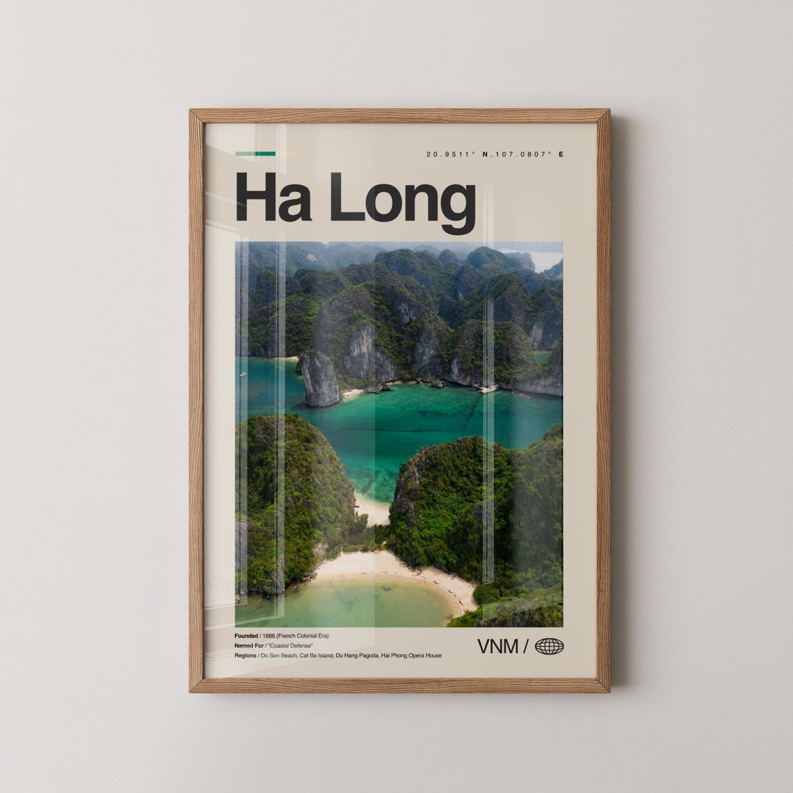 Ha Long Bay Vietnam Travel Art Limestone Karst Islands Print
