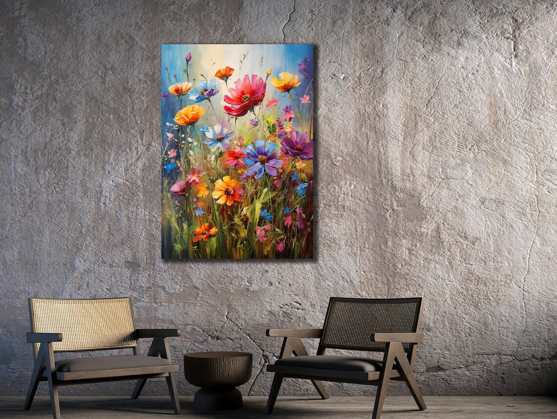 Colorful Wildflower Meadow Impressionist Floral Garden Bloom Poster - Image 3