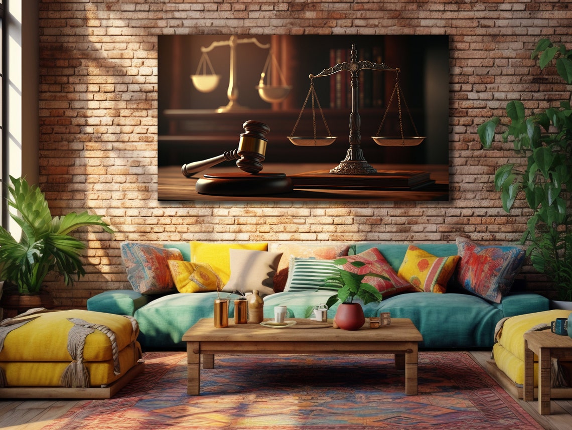 Scales Of Justice Art Lawyer Office Wall Decor Print Wall Art Gift For Lawyer Lawyer Gifts Balance Of Justice Painting On