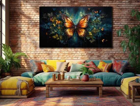 Butterfly Prints Animal Painting Art Wall Hanging House Gift Ideas Farmhouse Decor Animals Wall Art Butterfly Poster Artwork