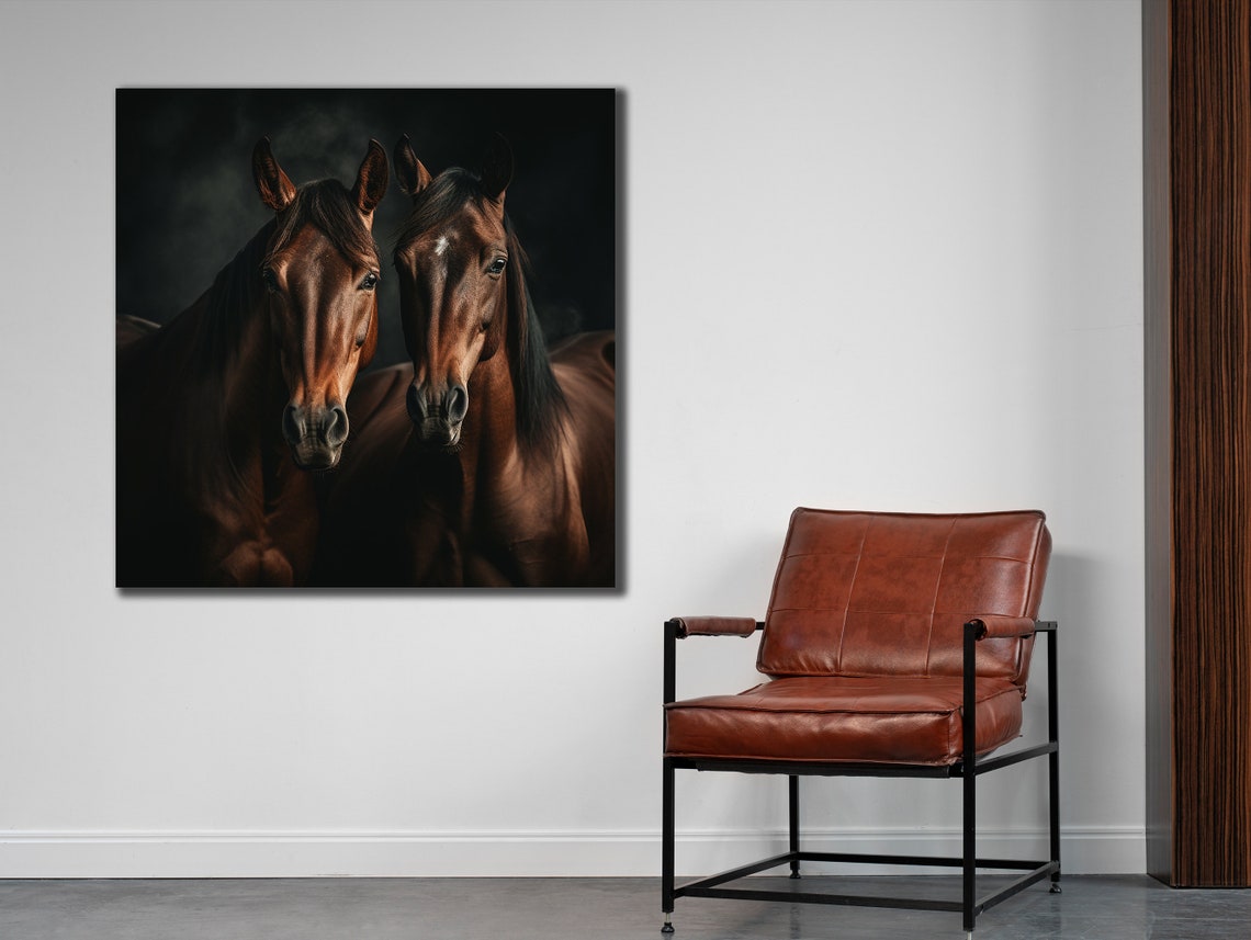 Horse Prints Wall Art Brown Horse Animal Poster Farmer Gifts Home Decoration Art Prints Horse Gifts Modern Art - Image 2