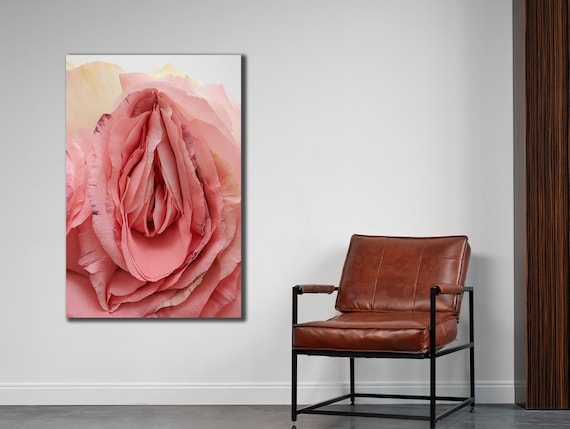 Pink Rose Vagina Figure Erotic Bedroom Art Print