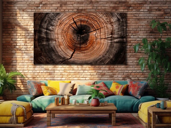Wooden Texture Art Wood Crack Wall Decor Wood Crack Wall Art Abstract Tree Poster Modern Print On Home Wall Decoration