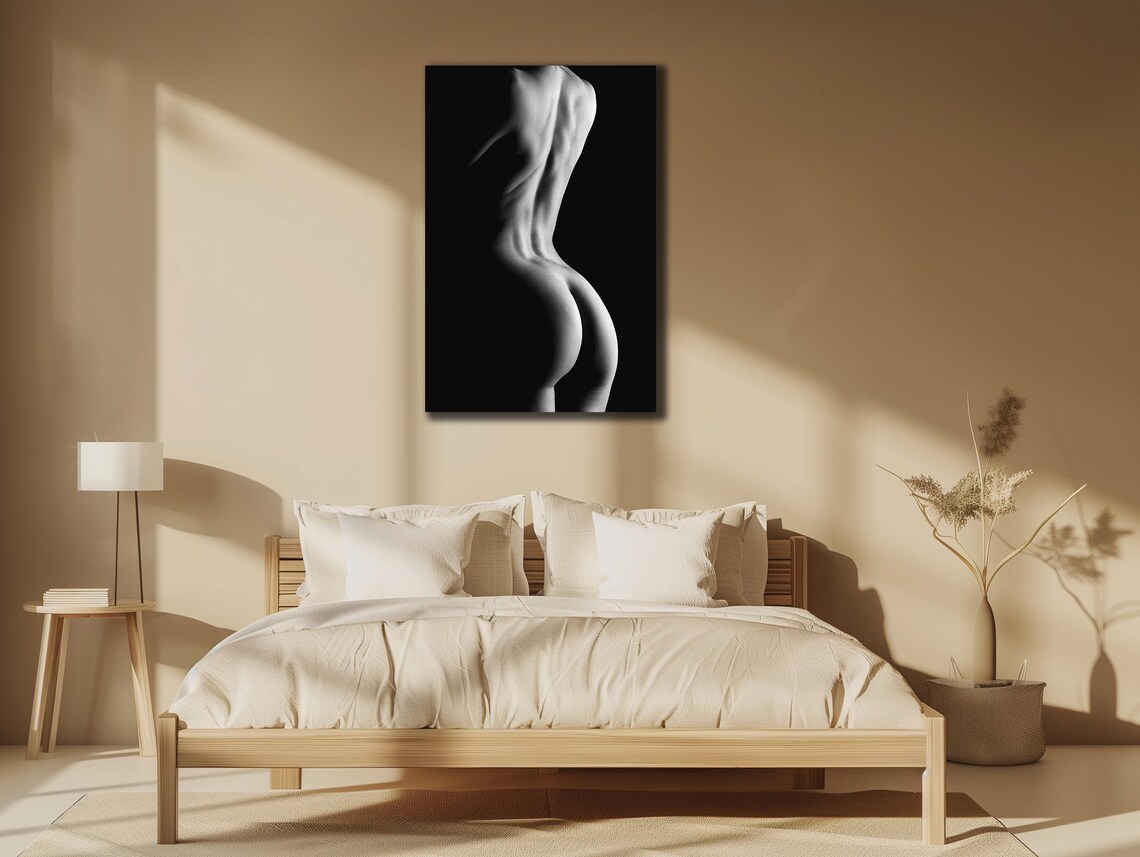 Black White Nude Woman Body Elegant Fine Art Photography Poster