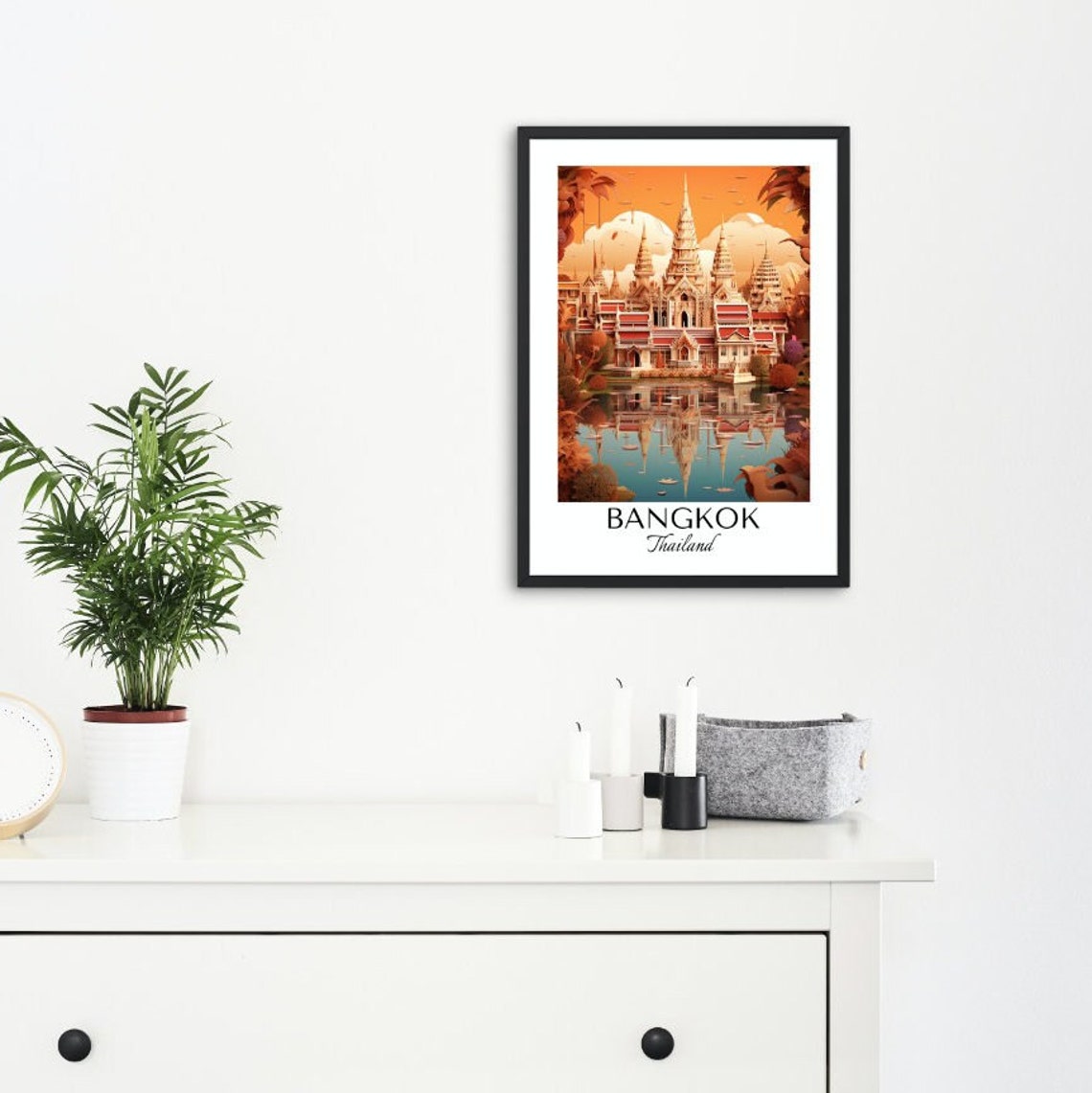 Bangkok Travel Poster Travel Poster Wall Art Bangkok Art Bangkok Wall Decor Thailand Art Bangkok Poster Print Bangkok Travel Print - Image 5