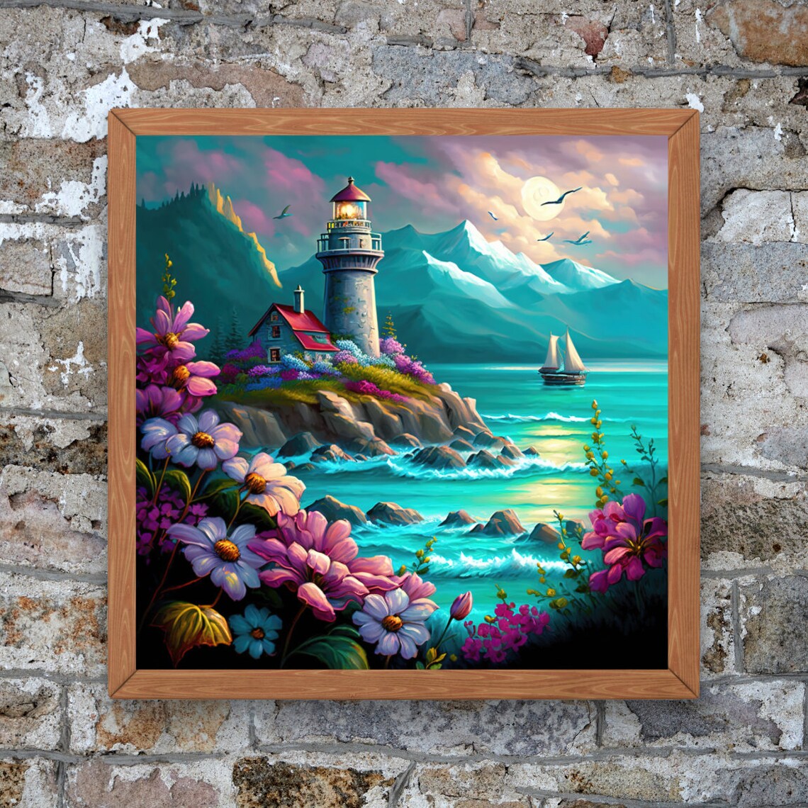 Sailboat Paradise Nautical Wall Art, Lighthouse Decor - Image 5