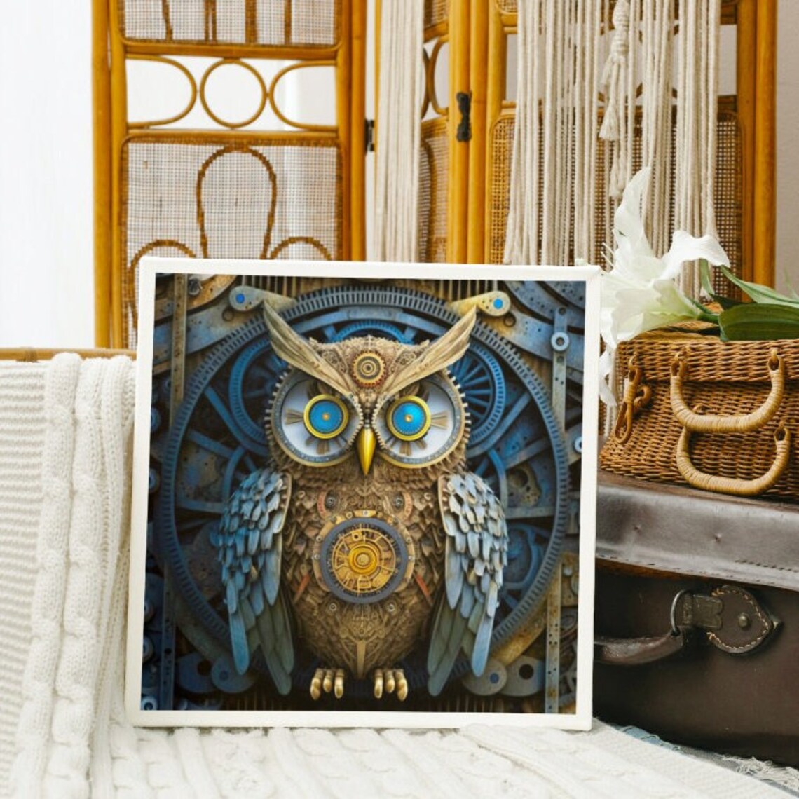 Steampunk Owl Wall Art, Victorian Era Style - Image 4
