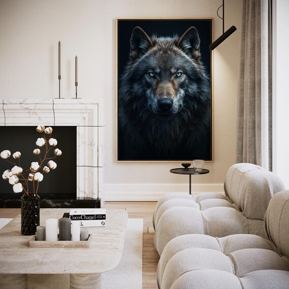 Blue Eyes Of The Wolf Artwork Wall Art