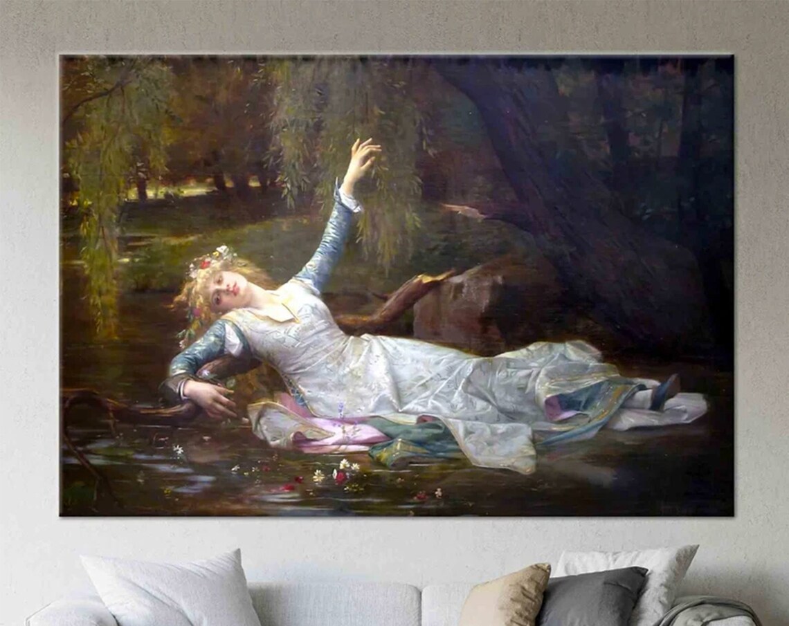 Alexandre Cabanel Ophelia Floating River Woman Classic Art Poster