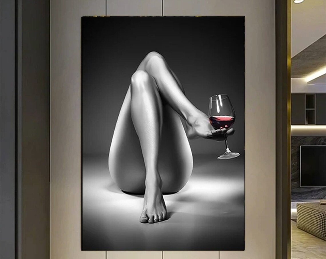 Women Figure Print, Luxury Black Figure Study