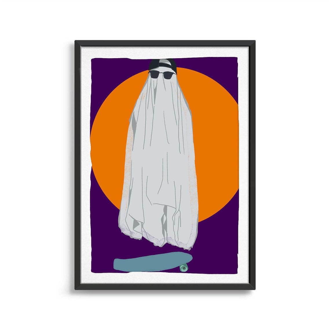 Halloween Cool Boo Cool Ghost Art Print - Image 2