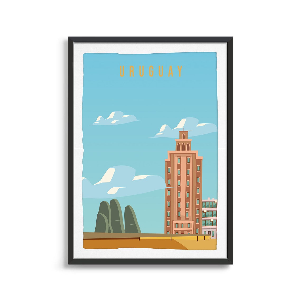 Uruguay Country Poster Art City Wall Art Country Art Country Poster Country Print Country Art Uruguay Travel Illustration - Image 2