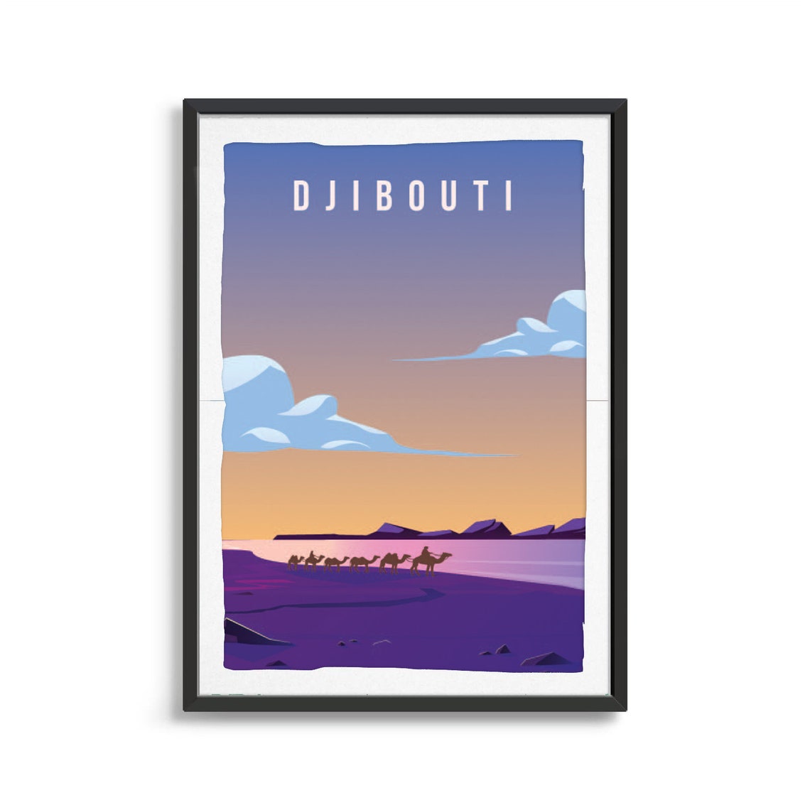 Djibouti Country Poster Art City Wall Art Country Art Country Poster Country Print Country Art Travel Illustration