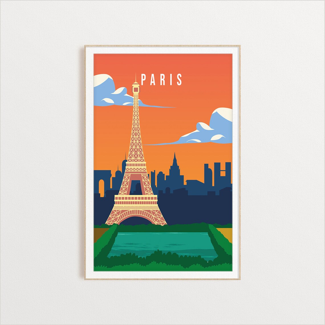 Paris City Poster, Travel Poster Art Print