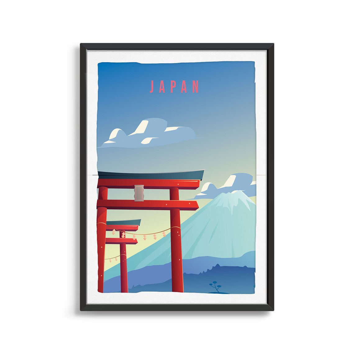 Japan Travel Illustration Art Print, Country Poster