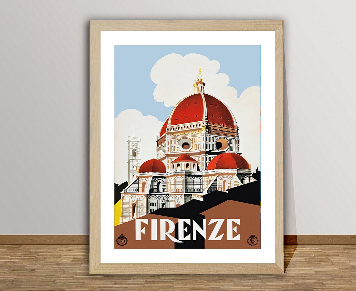 Firenze Florence Italy Vintage Travel Poster