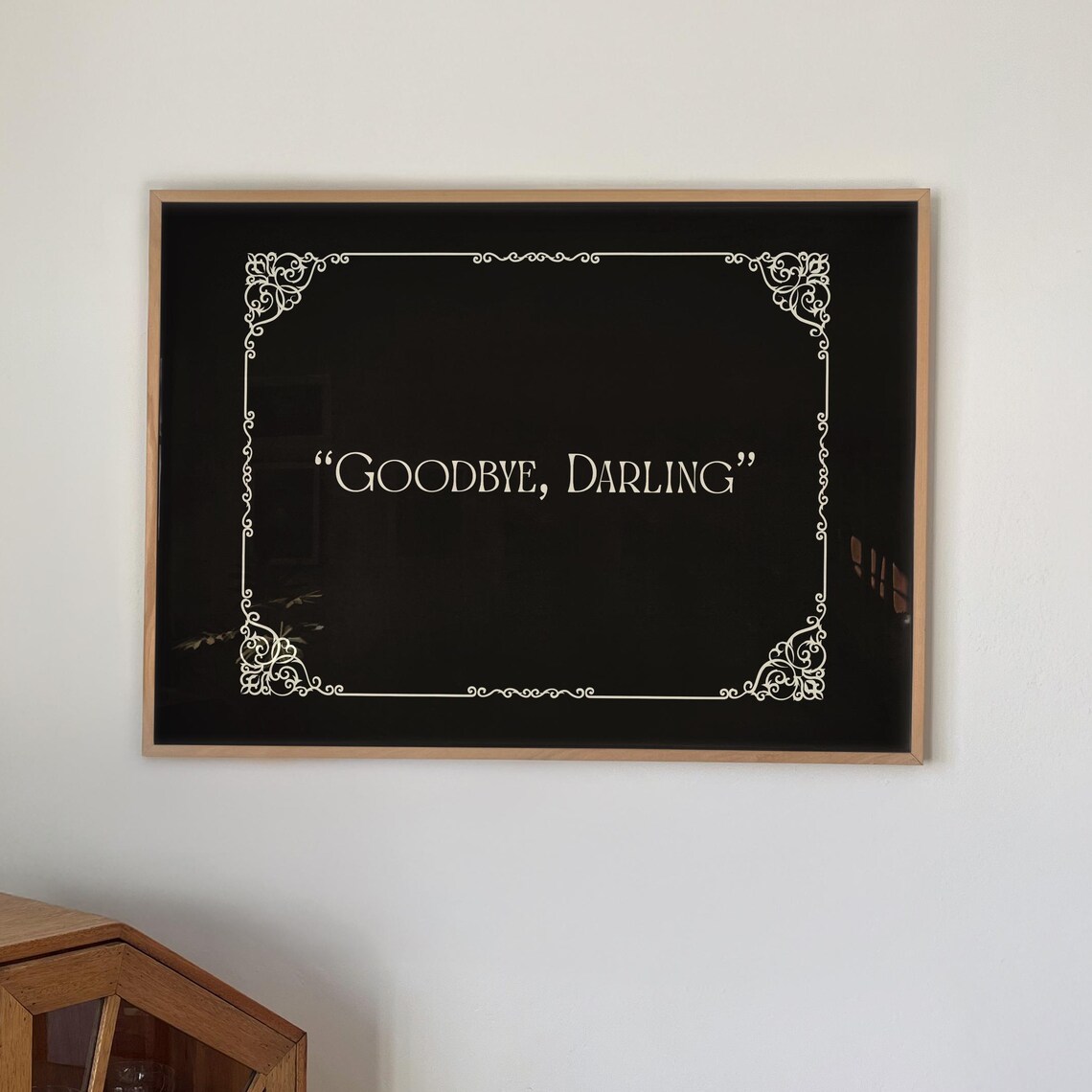 Goodbye Darling Vintage Film Quote Entryway Wall Decor Love Poster