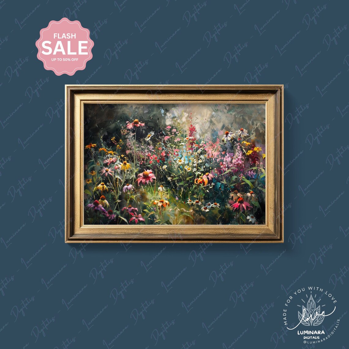 Vibrant Garden Impressionist Art Print, Wall Decor - Image 4
