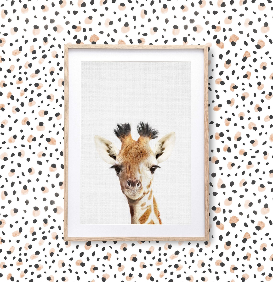 Giraffe Print Safari Nursery Animal Art Print