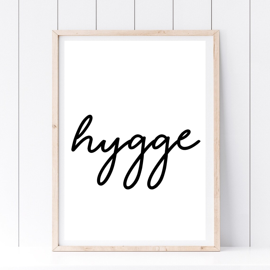 Din A4 Art Print Without Frame Saying Hygge Home Home Cosiness Comfortable Typography Print Poster Image