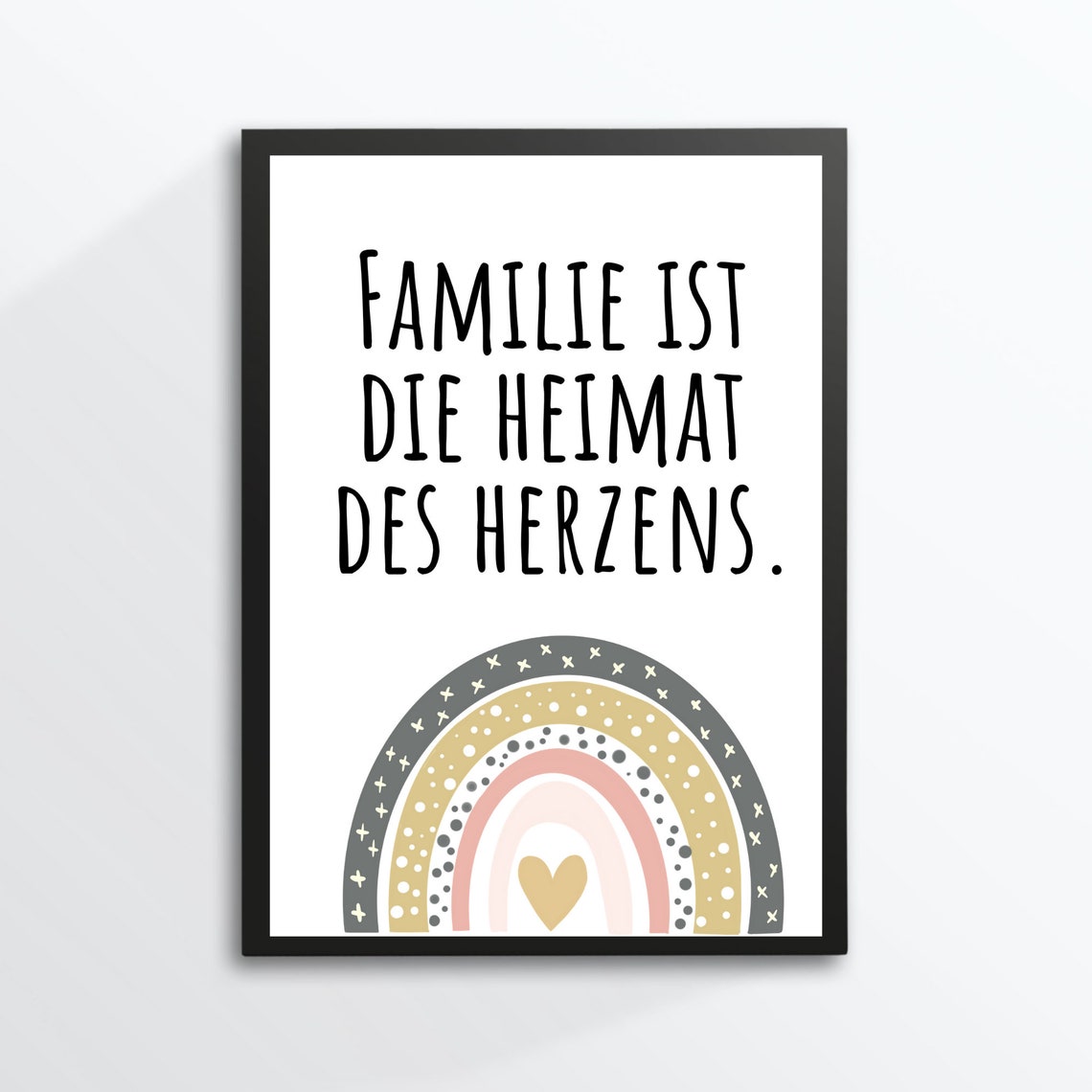 Din A4 Art Print Without Frame Saying Family Is The Home Of The Heart Family Love Happiness Home Family Picture Poster Gift