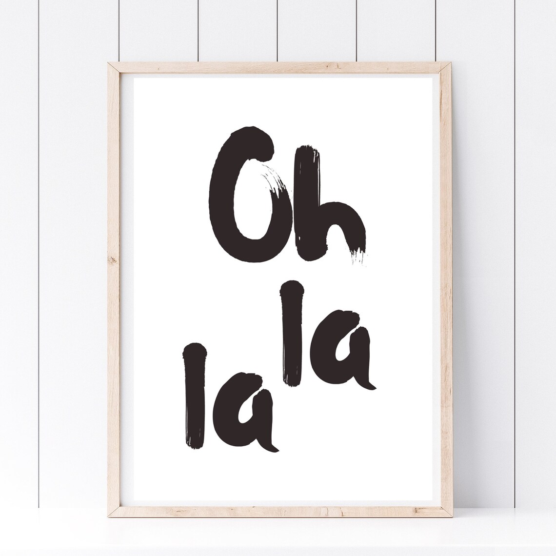 Oh La La Typography Brush Poster - Image 2