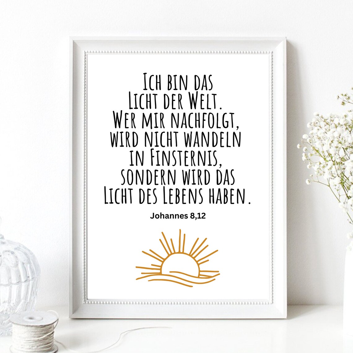 I Am The Light Of The World Bible Verse John 8 12 Sunrise Poster - Image 2