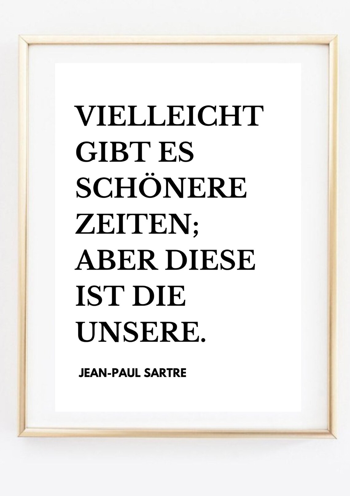 Jean-Paul Sartre Quote Minimalist Typography Motivational Poster - Image 2