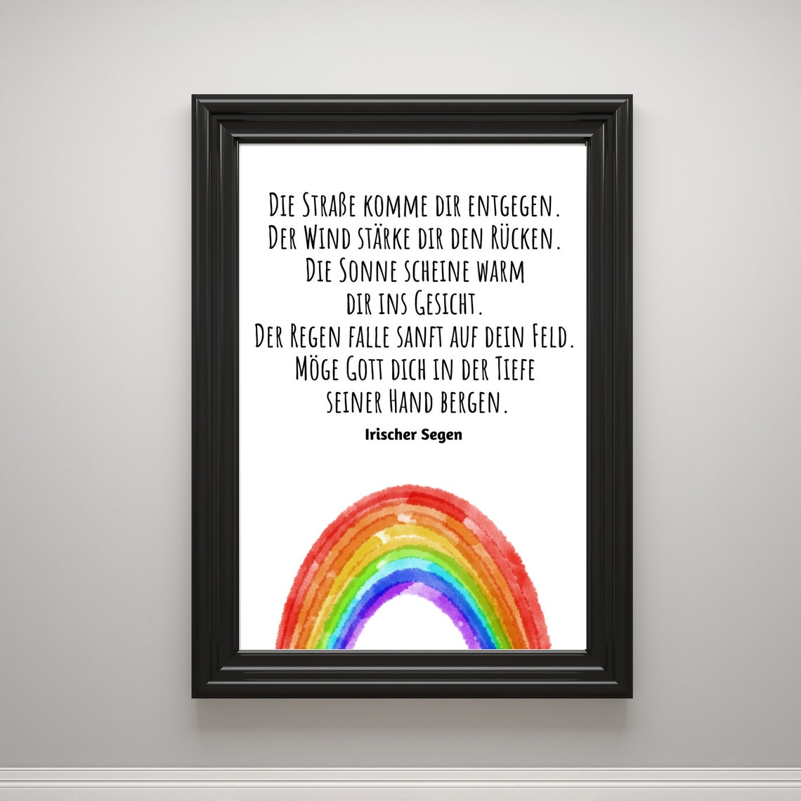 Din A4 Art Print Without Frame Irish Blessing Blessing Saying God Gift Birth Baptism Confirmation Communion Faith Poster Image - Image 3