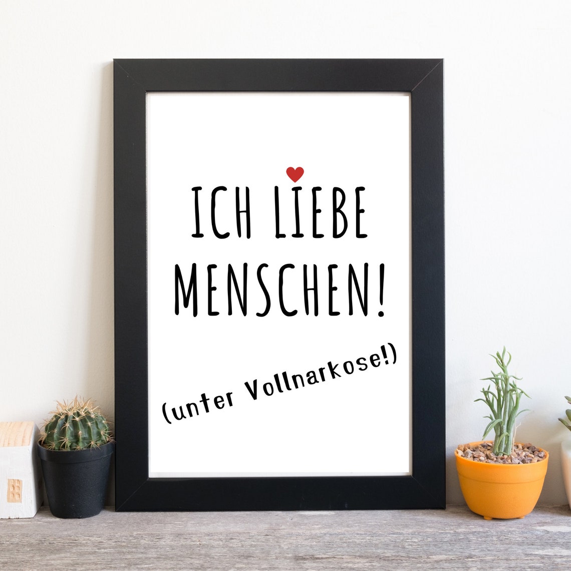 Art Print Din A4 Saying I Love People Under General Anesthesia Medicine Anesthesia Anesthesia Anesthetist Gift Poster Without Frame