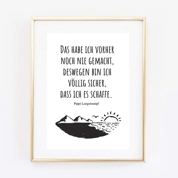 Din A4 Art Print Without Frame Saying Im Sure I Can Do It Motivation Courage Success Image Poster Gift Print