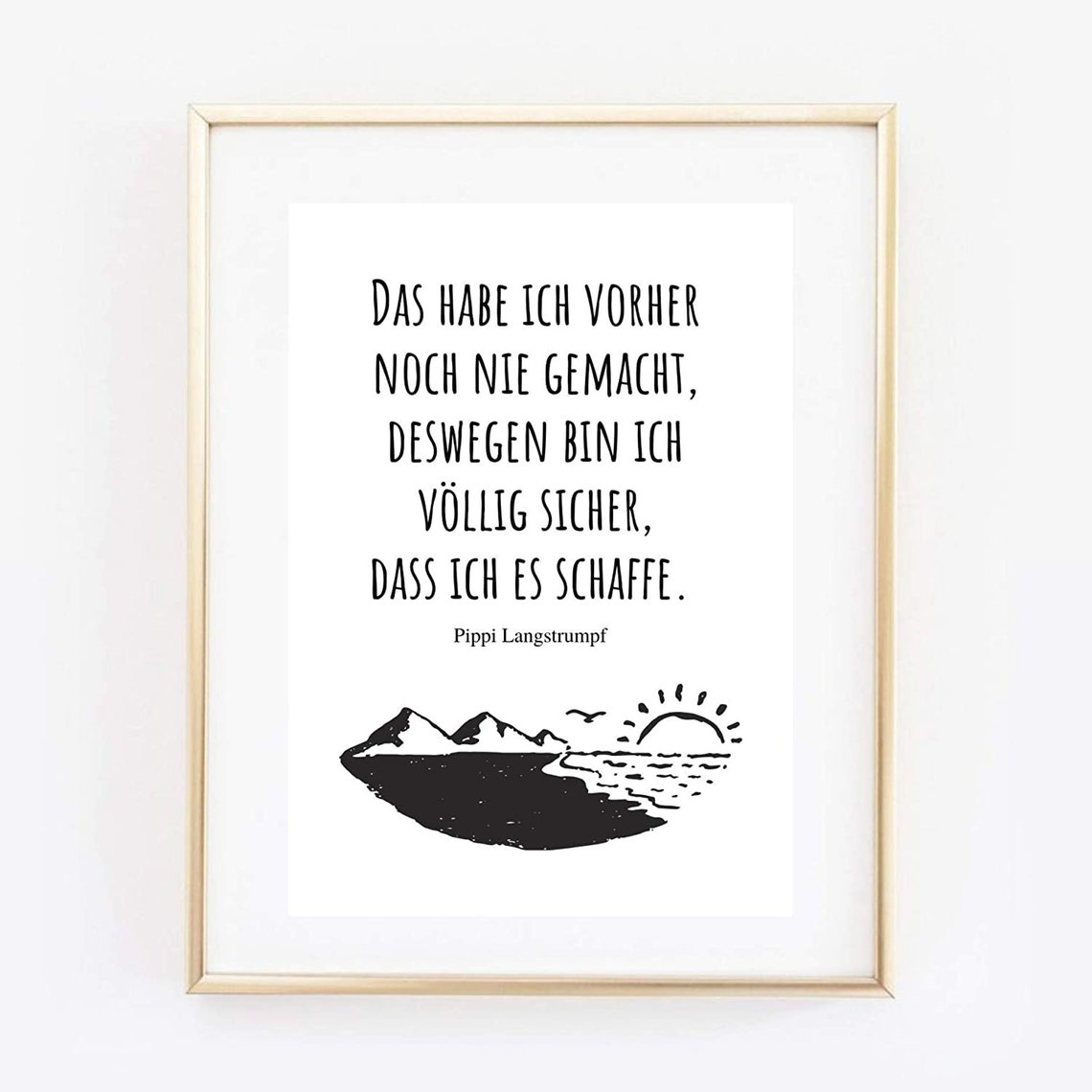 Din A4 Art Print Without Frame Saying Im Sure I Can Do It Motivation Courage Success Image Poster Gift Print
