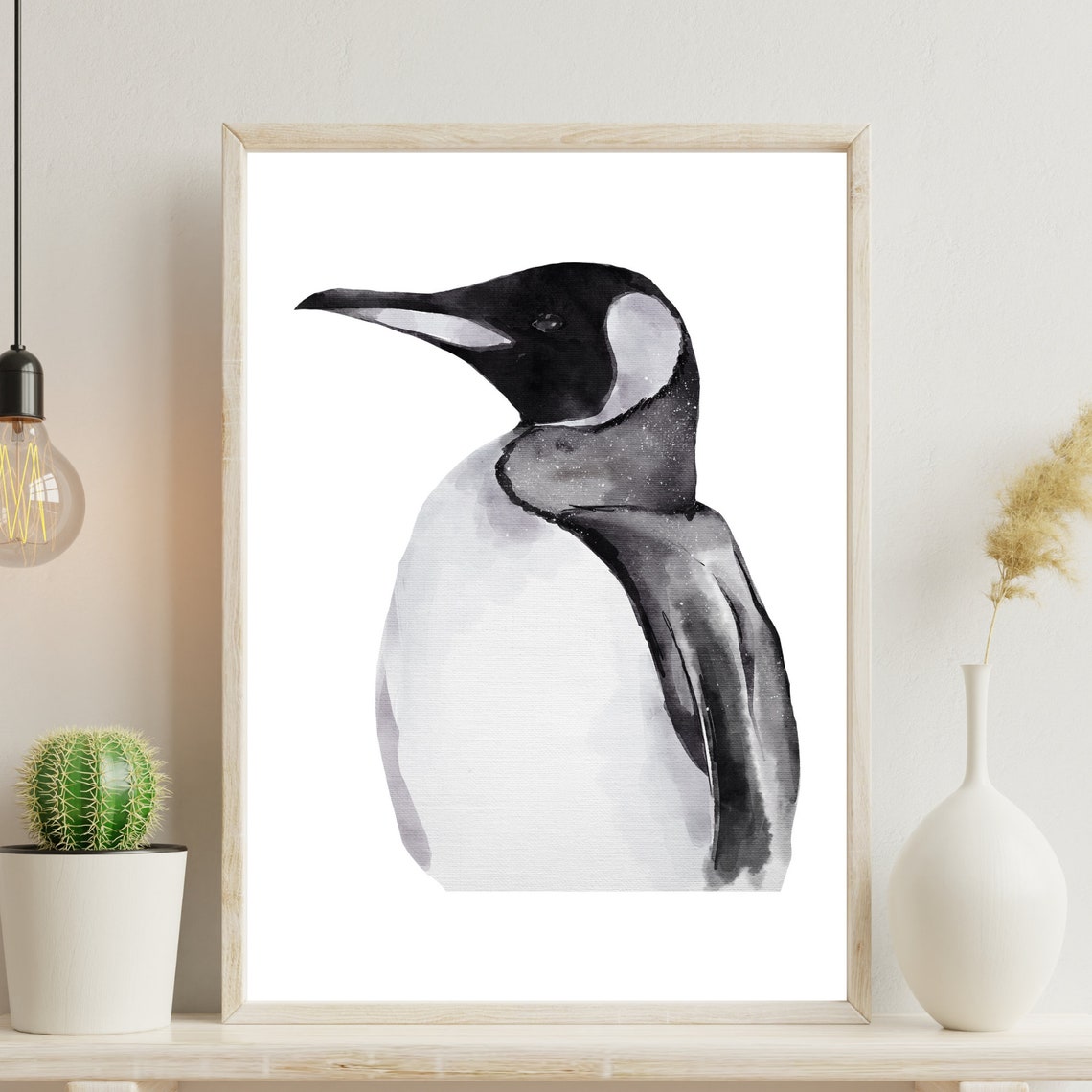 Emperor Penguin Watercolor Art Print