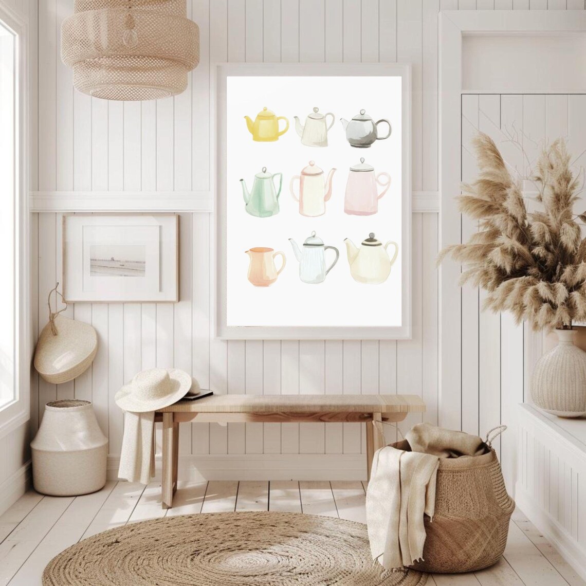 Teapots Wall Art Tea Pots Poster Kitchen Wall Art Kitchen Decor Tea Wall Art Teapots Poster