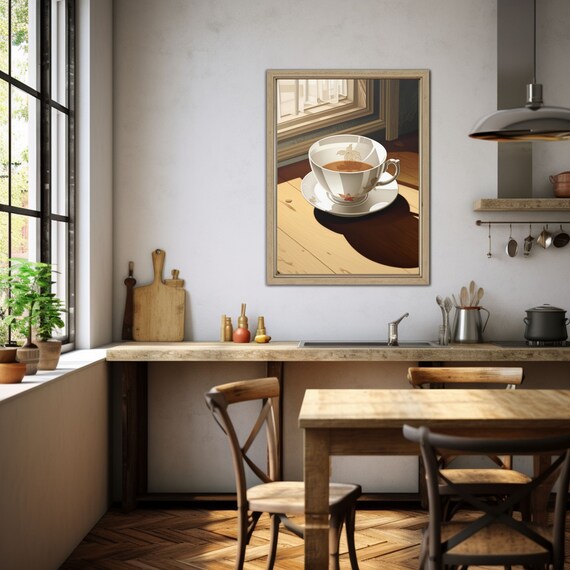 Teacup Wall Art Tea Cup On Table Tea Poster Tea Cup Wall Art