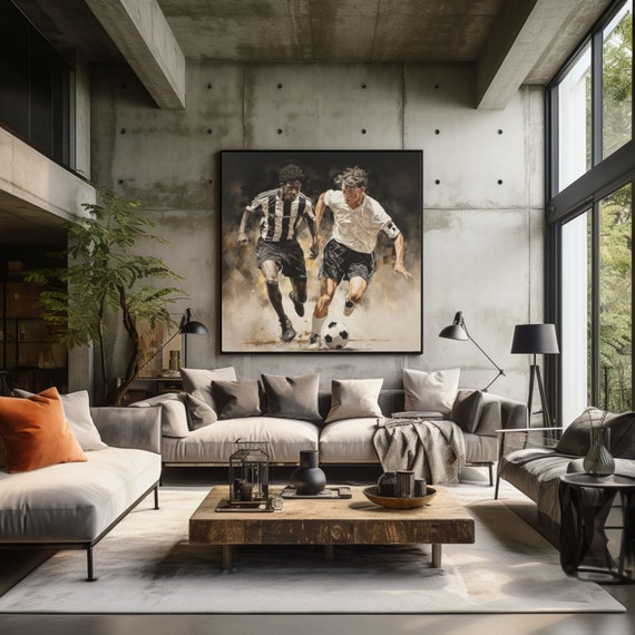 Soccer Players Wall Art Soccer Poster