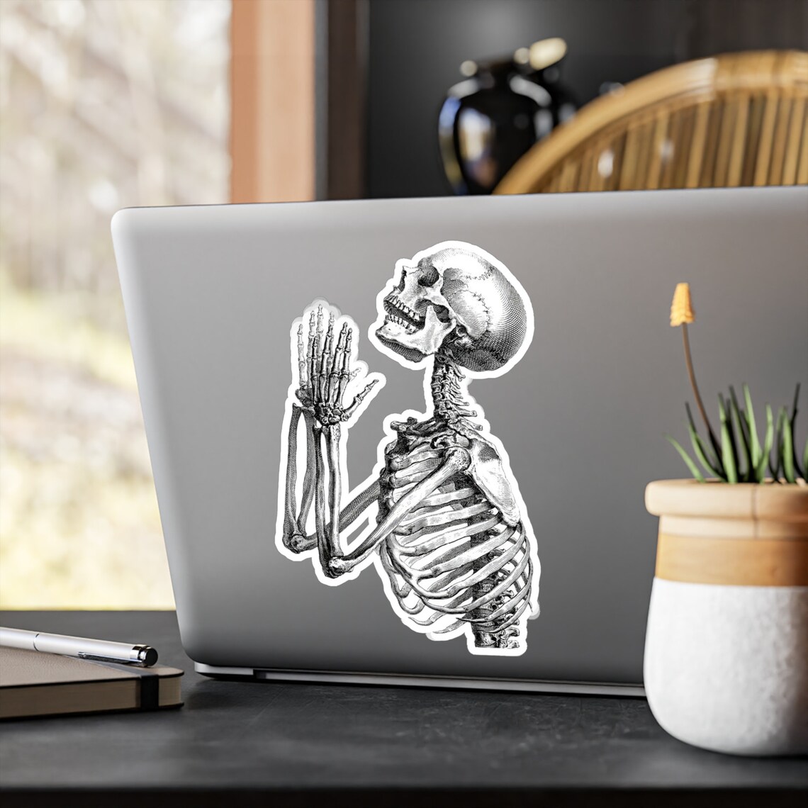 Skeleton Decal Sticker, Gothic Dark Art Poster - Image 3