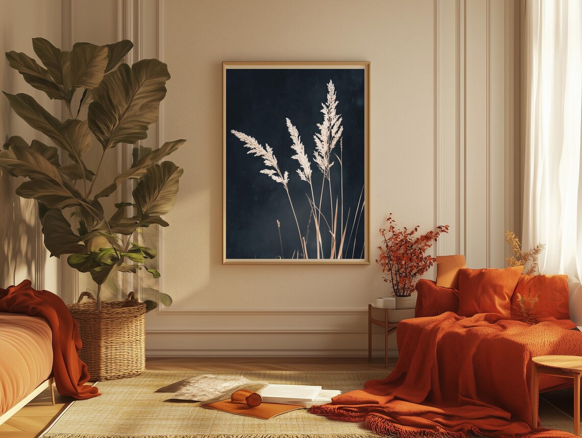 Academia Art Moody Gothic Floral Print Dark Botanical Wall Art Vintage Autumn - Image 2