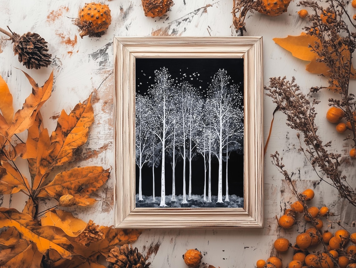 Botanical Wall Print Moody Vintage Wall Art Dark Botanical Floral Print Autumn Decor - Image 3