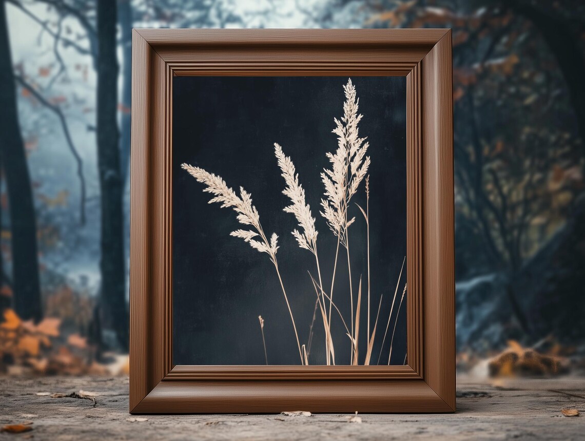 Academia Art Moody Gothic Floral Print Dark Botanical Wall Art Vintage Autumn - Image 4