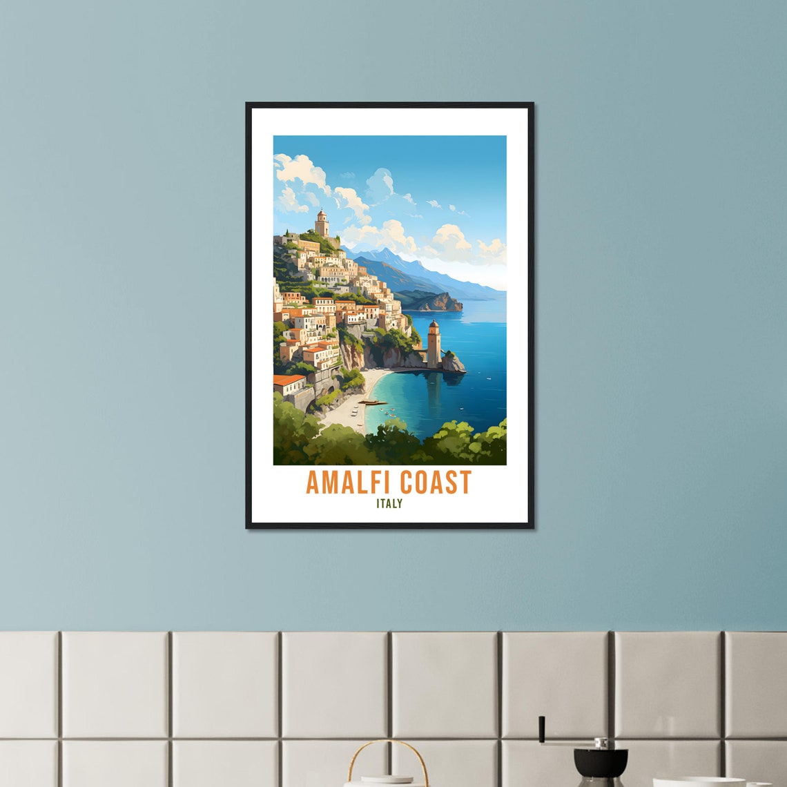 Amalfi Coast Travel Print Wall Art Amalfi Italy Wall Hanging Home Decor Amalfi Gift Art Lovers Wall Art Print Amalfi Italy Art Amalfi Art - Image 3