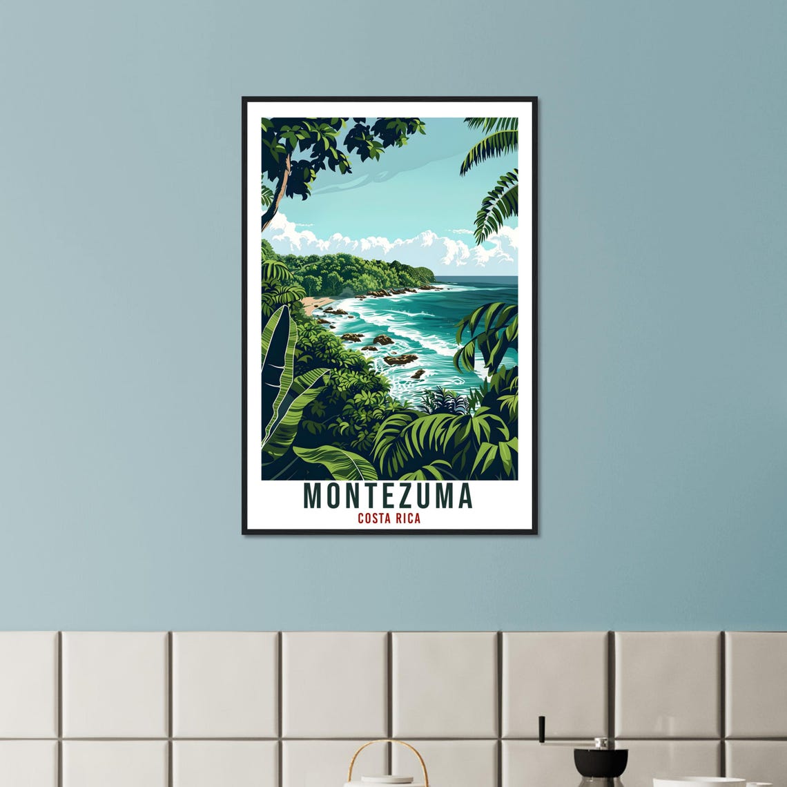 Montezuma Costa Rica Travel Print Wall Art Wall Hanging Home Dcor Montezuma Gift Wall Art Artwork Travel Art Costa Rica City Travel Poster - Image 2