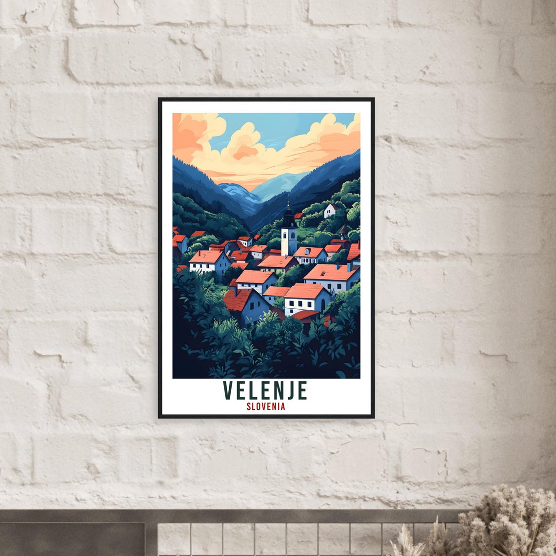Velenje Travel Print Slovenia Decor Velenje Wall Art Gift Wall Hanging Art Lover Velenje Slovenia Artwork Travel Poster Slovenia Travel Art - Image 2